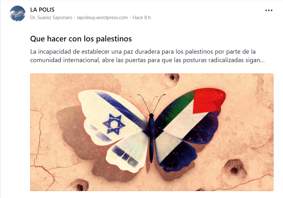 Que hacer con los palestinos, publicado por Dr. Suarez&nbsp;Saponaro